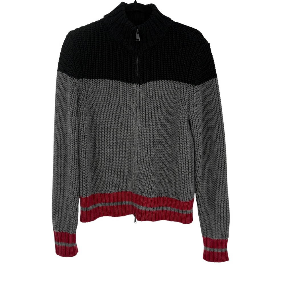 Alp N Rock Women XL Full Zip Chunky Knit Cardigan Sweater Organic Cotton Blend - Picture 2 of 8